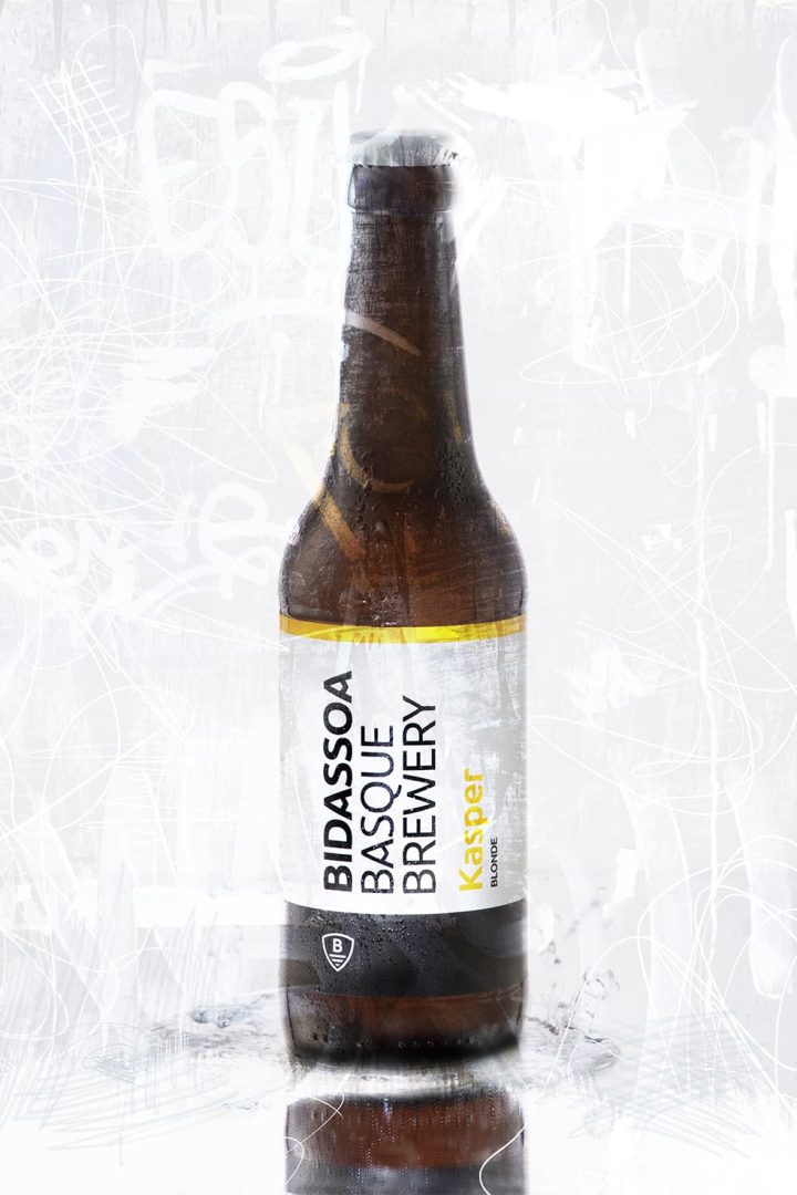 fotografia de producto cerveza bidassoa